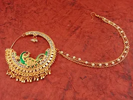 Gold-plated Plated  Green  Metal Nathiya-thumb2