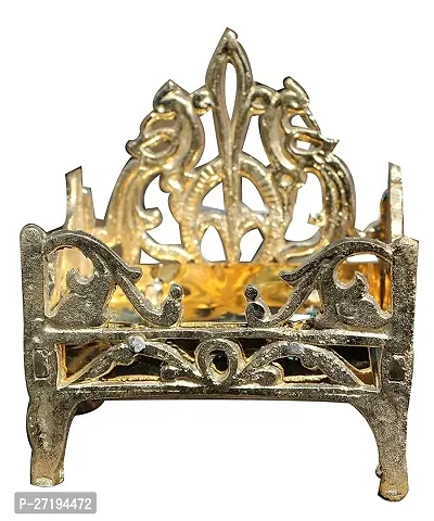 Used In Temple For Puja For Placing God Idols, God Chair, God Sofa. Decorative Showpiece Brass, Gold-thumb0