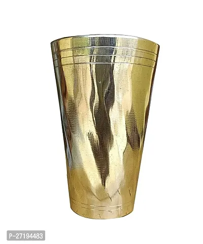 Stylish Pure Brass Glass 450 Ml, H-5 Inch Heavy Brass Glass 490G-thumb0