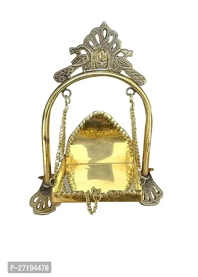 Stylish Nand Laddu Gopal Krishna Jhula, Standard Size, Golden H-9 Inch-thumb0