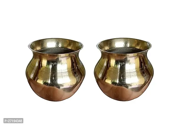 Stylish Brass Pooja Paragi Lota/Dhala Pure Brass Paragi Lota Kalash H-6 Cm Pack Of-2