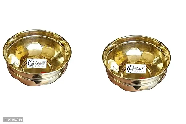 Stylish Bowl,Gina 2 Pieces, Gold H-1.5 Inch