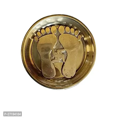 Stylish Maa Laxmi Charan Paduka Religious Footprint Brass