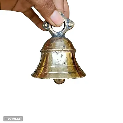 Stylish Brass Temple Ghanti Bell Brass Pooja Bell 270G Gold