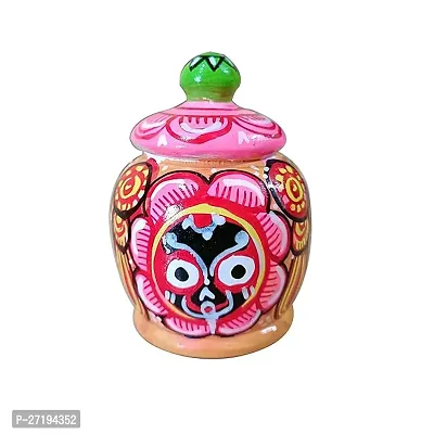 Stylish Wooden Handmade Kumkum/Sindoor Box And Open Site Handmade Draw Jagannath, Balabhadra, Subhadhara,Dabbi, Bharni, Sindura Farua Decorative Showpiece H-3.5 Inch