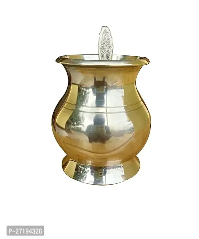 Stylish Brass Panch Patra Lota With Spoon, Panchapatra Set For Poojan Purpose.