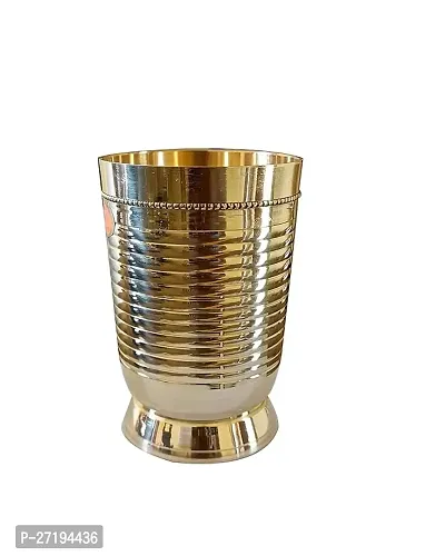 Stylish Brass Glass With Beautiful Design 300 Ml, Brass-thumb0