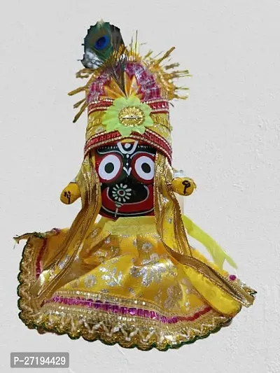 Stylish Neem Wooden Jagannath,Balabhadra,Subhadra With Poshak And Sudarshan Chakra