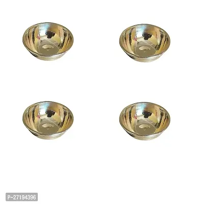 Stylish Bhog Thali Prasad Plate, Bowl,Gina 4 Pieces, Gold-thumb0