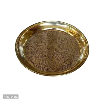 Stylish Pure Brass Deasgine Plate L-6 Inch, Golden-thumb0