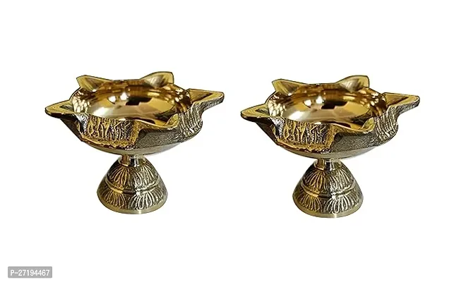 Stylish Kubear Panch Mukhi Dipa For Pooja Hindu Puja Stand Dipa Height: 6 Cm Pack Of-2