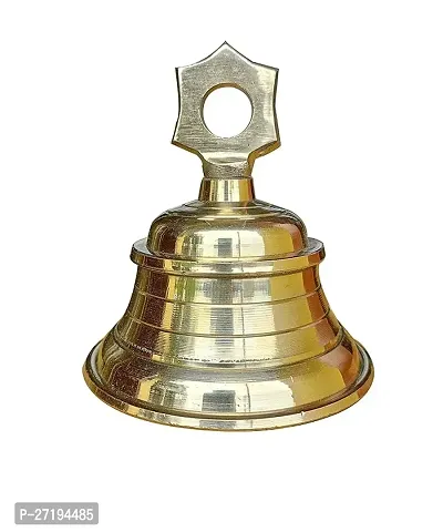 Stylish Hanging Bell In Finish Made Of Brass For Home Temple Brass Bell H-4.5 Inch