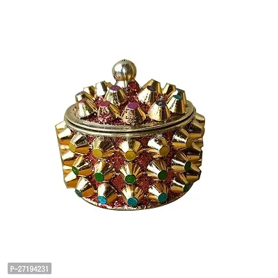 Stylish Fancy Designer Kumkum Sindoor Box Brass, H-2 Inch