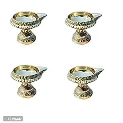 Stylish Deepak On Stand Diyas,Dipa Pack Of 4,Height: 1.5Inch