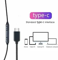 GAAKG in Ear Wired Earphones with Mic, Type C | Stereo Headset | Enhanced Bass with Tangle Fre (Black)-thumb2