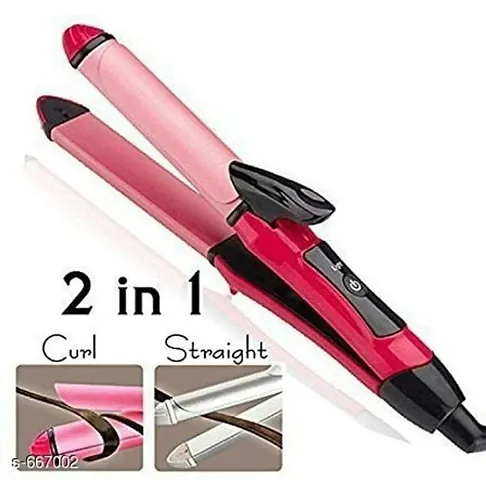 Yug Fashion 2 in 1 Hair Straightener and Curler for Women with Ceramic Plate | Hair Straightener and Curler Combo