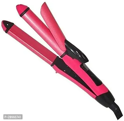 2 in 1 Hair Straightener and Curler NHC-2009 (Pink).-thumb0