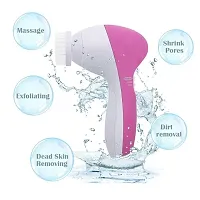 5 in 1 Face Facial Exfoliator Electric Massage Machine Care  Cleansing Cleanser Massager Kit For Smoothing Body Beauty Skin Cleaner facial massager machine-thumb3