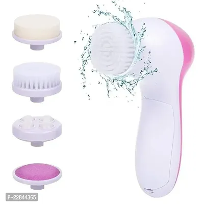 5 in 1 Rotating Smooth Body Face Masssager for Beauty Care (Pink)-thumb4