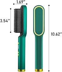 45 watt Hair Straightener Brush, Ionic Hair Straightener and Curler 2 in 1, Fast Heating  5 Temp Settings, Auto Temperature Lock Hot Comb (45W-Multi)-thumb2