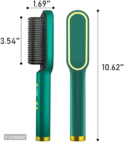 45 watt Hair Straightener Brush, Ionic Hair Straightener and Curler 2 in 1, Fast Heating  5 Temp Settings, Auto Temperature Lock Hot Comb (45W-Multi)-thumb3