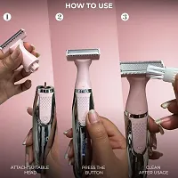 This electric razor is designed with 3 detachable and replaceable shaving heads-thumb1