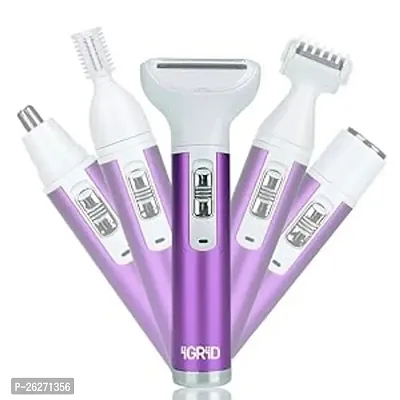 5-in-1 Rechargeable Trimmer for Women | Eyebrow Trimmer | Bikini Trimmer | Underarm Hair Remover | Facial Hair Remover | Nose trimmer | Upper Lips | Peach Fuzz Remover | IG4020