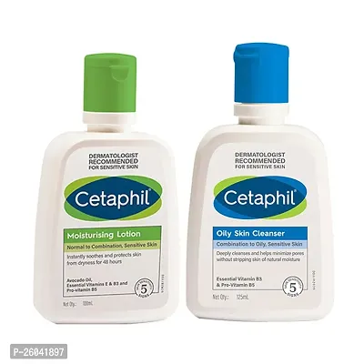 Cetaphil Moisturizing Lotion Plus OS Cleanser for Oily Skin (100  125 ml)-thumb0