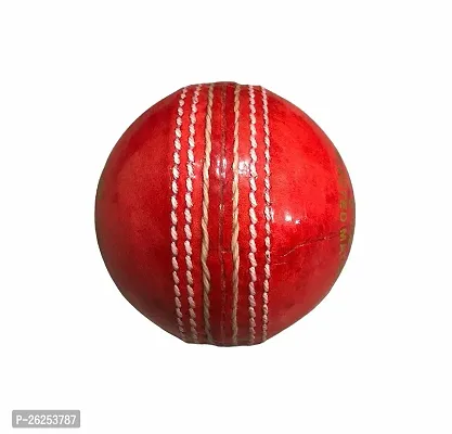 MORIKUS Leather Cricket Ball for Tournament and Club Matches, Size - Standard, 148Gm (Red) (Pack of 1)-thumb0
