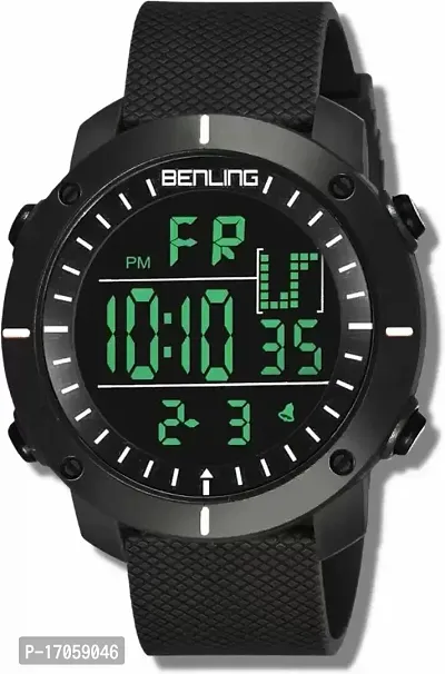 Stylish Multicoloured Rubber Digital Watches For Men