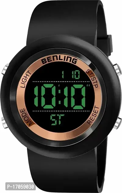 Stylish Multicoloured Rubber Digital Watches For Men