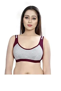 Stylish Multicoloured Cotton Solid Bras For Women Pack of 2-thumb2