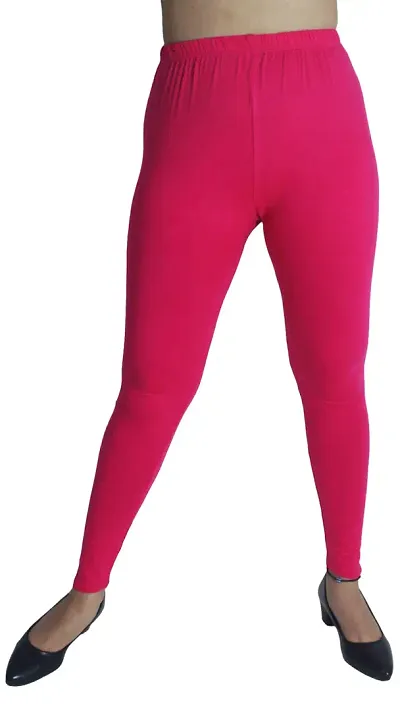 Stylish Cotton Lycra Solid Leggings for Women