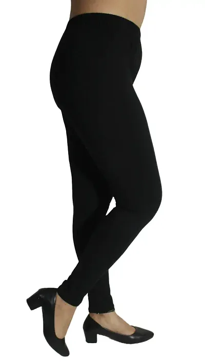 Stylish Cotton Lycra Solid Leggings for Women