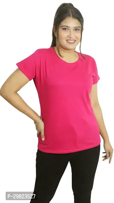 Stylish Half Sleeves Basic T-Shirt For women-thumb2