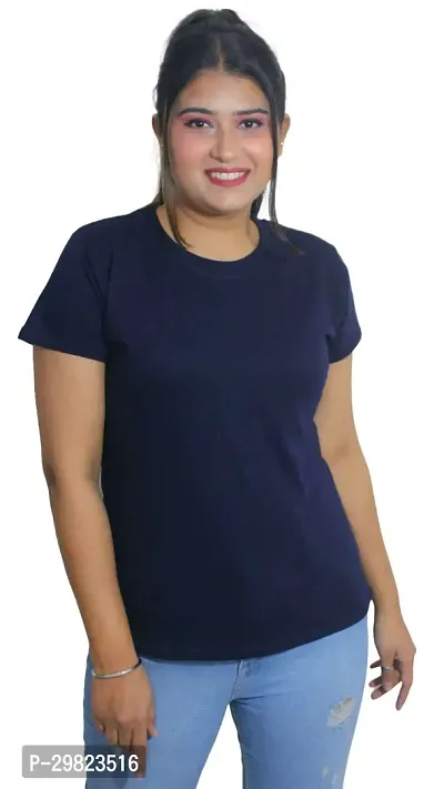 MENINA Half Sleeves Basic T-Shirt For women