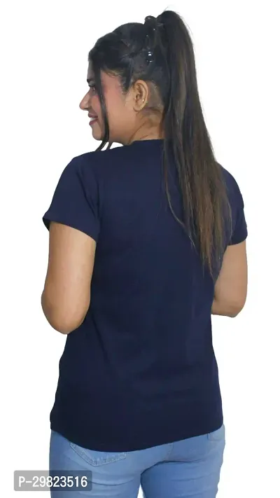 MENINA Half Sleeves Basic T-Shirt For women-thumb3