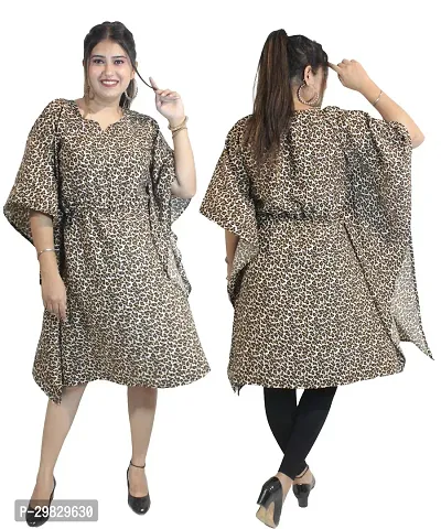 MENINA Elegnat Animal Print Kaftan For Women-thumb0