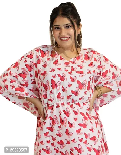 MENINA Elegnat Flower Print Kaftan For Women-thumb5