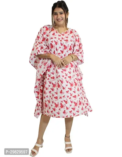 MENINA Elegnat Flower Print Kaftan For Women-thumb3