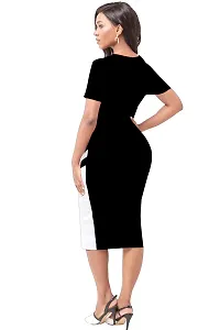 Stylish Black Poly Spandex Bodycon Dress For Women-thumb3