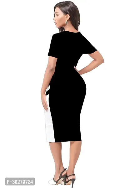 Stylish Black Poly Spandex Bodycon Dress For Women-thumb4