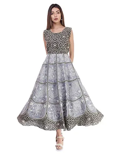 Beautiful Floral Print Gown For Women