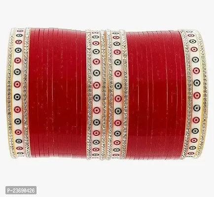 punjabi Chuda / Chooda / Choora/Rajasthani Chuda /Wedding Bangles Set/ bridal bangles set/ wedding chuda/wedding chooda/ Red chuda/Bridal chuda-thumb0
