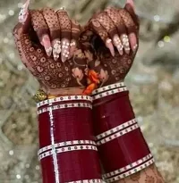 Chooda Marron bangles/Chooda bracelet and bangles/plain patti chooda/ Bridal Fancy Chooda/Punjabi Chooda/ Raj asthani Chooda /Bridal Fashion Jwellery/Beauty and Ethnic Wear jewellery bangles woman ban-thumb1