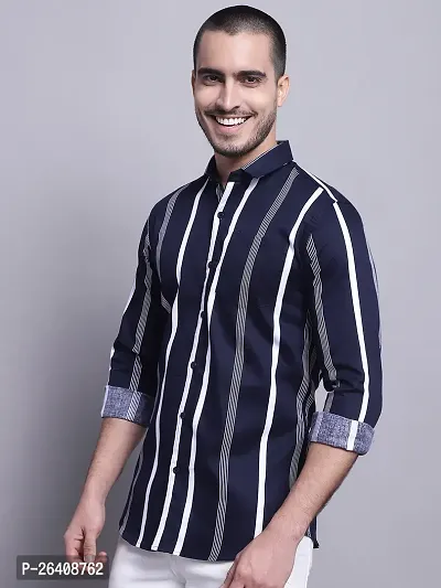 Stylish Men Cotton Blend Full Sleeve Regular Fit Casual Shirt-thumb3