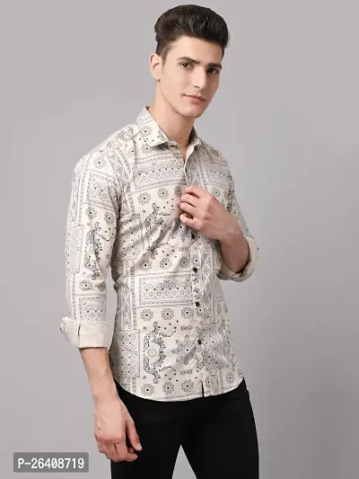 Stylish Men Cotton Blend Full Sleeve Regular Fit Casual Shirt-thumb3