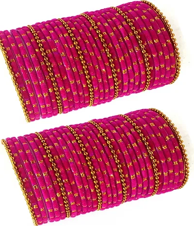 GLASS EMPIRE GLASS VELVET BANGLE SET FOR WOMEN OR GIRLS (PACK OF 60)