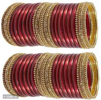 Stylish Glass Zircon Bangle Set Pack of 10-thumb2