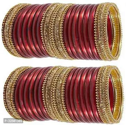 Suhagan Glass Zircon Bangle Set Pack of 10-thumb2